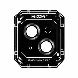 For iPhone 15 WEKOME WTPC-008 Armor Corning Metal Ring Lens Cover Film(Graphite Black)