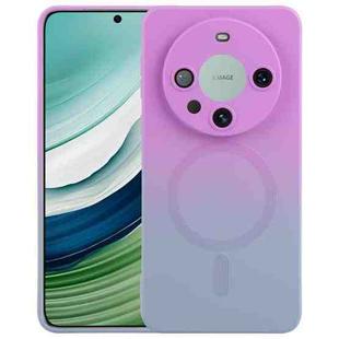 For Huawei Mate 60 Liquid TPU Silicone Gradient MagSafe Phone Case(Purple Grey)