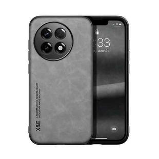 For OnePlus Ace 5 Skin Feel Magnetic Leather Back Phone Case(Light Grey)