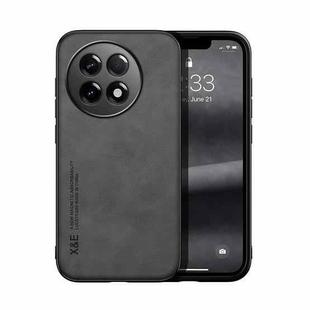 For OnePlus Ace 5 Skin Feel Magnetic Leather Back Phone Case(Dark Grey)