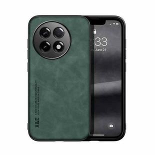 For OnePlus Ace 5 Skin Feel Magnetic Leather Back Phone Case(Green)