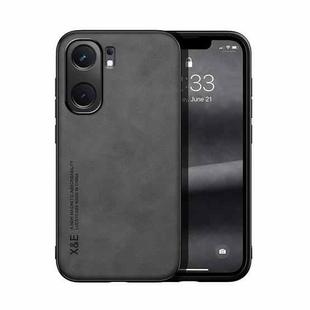 For vivo iQOO Neo9 Skin Feel Magnetic Leather Back Phone Case(Dark Grey)