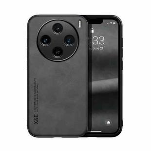 For vivo X100s Skin Feel Magnetic Leather Back Phone Case(Dark Grey)