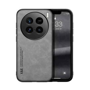For vivo X100 Ultra Skin Feel Magnetic Leather Back Phone Case(Light Grey)