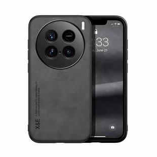 For vivo X100 Ultra Skin Feel Magnetic Leather Back Phone Case(Dark Grey)