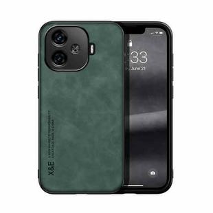 For vivo iQOO Z9 Skin Feel Magnetic Leather Back Phone Case(Green)