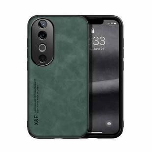 For vivo S19 Skin Feel Magnetic Leather Back Phone Case(Green)