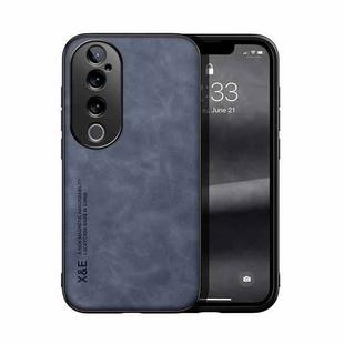 For vivo S19 Pro Skin Feel Magnetic Leather Back Phone Case(Blue)