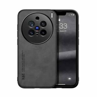For vivo X200 Pro Skin Feel Magnetic Leather Back Phone Case(Dark Grey)