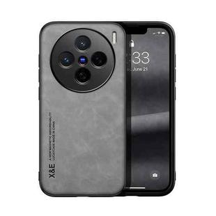 For vivo X200 Skin Feel Magnetic Leather Back Phone Case(Light Grey)