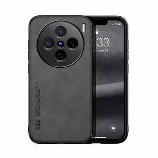 For vivo X200 Skin Feel Magnetic Leather Back Phone Case(Dark Grey)
