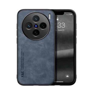 For vivo X200 Skin Feel Magnetic Leather Back Phone Case(Blue)
