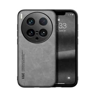 For vivo X200 Ultra Skin Feel Magnetic Leather Back Phone Case(Light Grey)