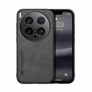 For vivo X200 Ultra Skin Feel Magnetic Leather Back Phone Case(Dark Grey)
