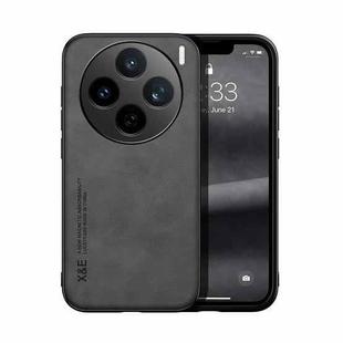 For vivo X200s Skin Feel Magnetic Leather Back Phone Case(Dark Grey)