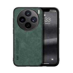For vivo X200s Skin Feel Magnetic Leather Back Phone Case(Green)