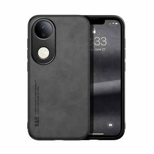 For vivo S20 Skin Feel Magnetic Leather Back Phone Case(Dark Grey)