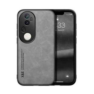 For vivo S20 Pro Skin Feel Magnetic Leather Back Phone Case(Light Grey)
