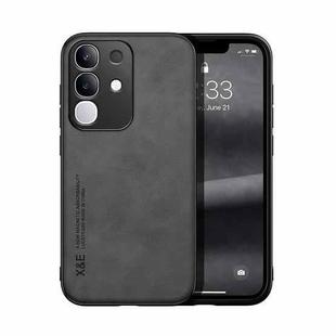 For vivo Y29 4G Skin Feel Magnetic Leather Back Phone Case(Dark Grey)