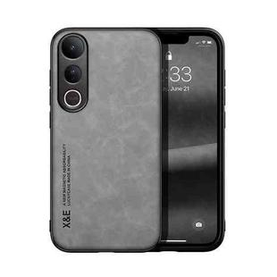 For vivo V50 Lite 4G / 5G Skin Feel Magnetic Leather Back Phone Case(Light Grey)