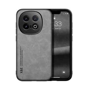 For vivo iQOO 13 Skin Feel Magnetic Leather Back Phone Case(Light Grey)