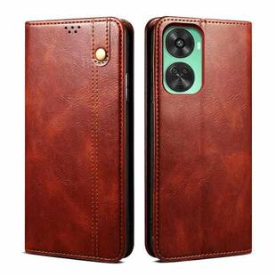 For Huawei nova 11 SE Oil Wax Crazy Horse Texture Leather Phone Case(Brown)