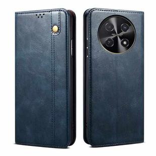 For Huawei nova 12i 4G Global Oil Wax Crazy Horse Texture Leather Phone Case(Blue)