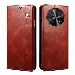 For Huawei Enjoy 70 Pro 5G Oil Wax Crazy Horse Texture Leather Phone Case(Brown)