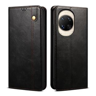 For Huawei nova 14 Oil Wax Crazy Horse Texture Leather Phone Case(Black)