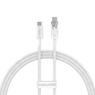 Baseus Explorer Series 100W USB-C / Type-C to USB-C / Type-C Smart Temperature Control Fast Charging Data Cable, Length:1m(White)