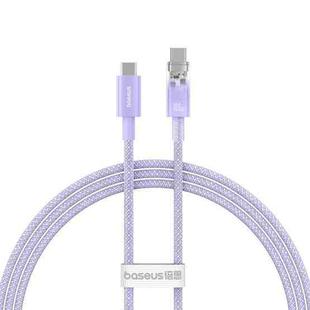 Baseus Explorer Series 100W USB-C / Type-C to USB-C / Type-C Smart Temperature Control Fast Charging Data Cable, Length:1m(Purple)