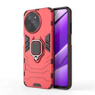 For Realme 11 4G Global Shockproof PC + TPU Holder Phone Case(Red)