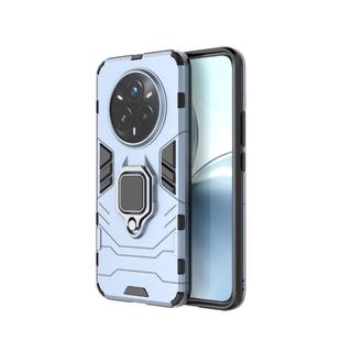For Realme 14 Pro+ 5G Shockproof PC + TPU Holder Phone Case(Navy Blue)