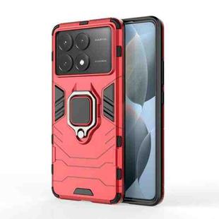 For Xiaomi Redmi K70E Shockproof PC + TPU Holder Phone Case(Red)