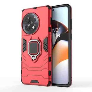 For OnePlus Ace 2 Pro Shockproof PC + TPU Holder Phone Case(Red)