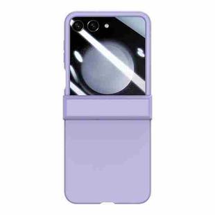 For Samsung Galaxy Z Flip5 Three-stage Integrated PC Skin Feel Shockproof Phone Case(Purple)