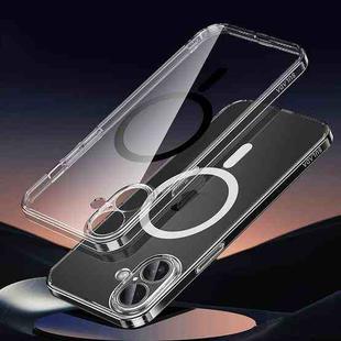 For iPhone 16 Plus SULADA Jingpin Series MagSafe All-inclusive Lens Electroplated TPU Phone Case(Transparent Black)