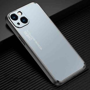 For iPhone 15 Frosted Metal Phone Case(Blue)