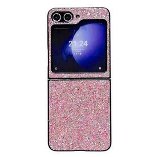 For Samsung Galaxy Z Flip5 Glitter Frosted Shockproof Phone Case(Rose Red)