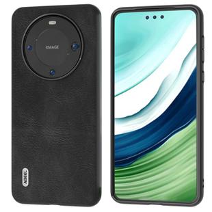 For Huawei Mate 60 ABEEL Cowhide Texture PU Phone Case(Black)