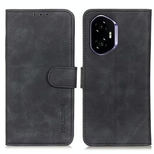For Honor 400 KHAZNEH Retro Texture Flip Leather Phone Case(Black)