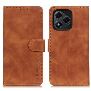 For Honor 400 Lite KHAZNEH Retro Texture Flip Leather Phone Case(Brown)
