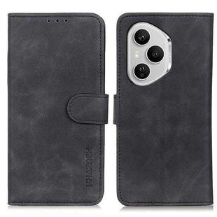 For Honor 400 Pro Global 160.8mm KHAZNEH Retro Texture Flip Leather Phone Case(Black)