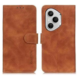 For Honor 400 Pro Global 160.8mm KHAZNEH Retro Texture Flip Leather Phone Case(Brown)
