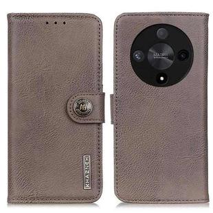 For Honor X9b KHAZNEH Cowhide Texture Horizontal Flip Leather Phone Case(Khaki)