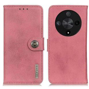 For Honor X9b KHAZNEH Cowhide Texture Horizontal Flip Leather Phone Case(Pink)