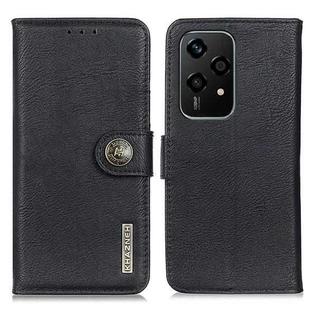 For Honor 200 Lite Global KHAZNEH Cowhide Texture Horizontal Flip Leather Phone Case(Black)