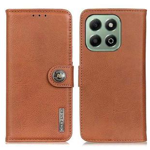 For Honor X6b KHAZNEH Cowhide Texture Horizontal Flip Leather Phone Case(Brown)