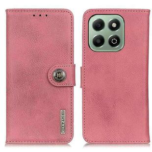 For Honor X6b KHAZNEH Cowhide Texture Horizontal Flip Leather Phone Case(Pink)