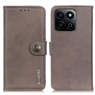 For Honor 200 Smart / Play 60 Plus KHAZNEH Cowhide Texture Horizontal Flip Leather Phone Case(Khaki)